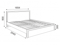Кровать 1600 с ортопедическим основанием Беатрис М07 орех гепланкт